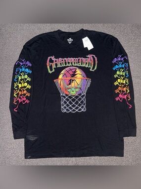 Grateful Dead Black Rainbow Graphic Long Sleeve Tee
